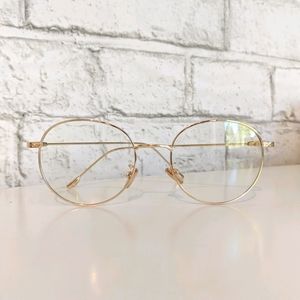 Blue Light Filtering Glasses | Gold Wire Rim